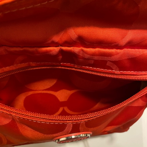 Coach Red Monogrammed Crossbody Bag See Descript / Photos - Picture 7 of 12